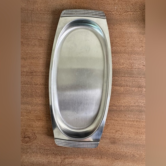 Vintage Eaton Haddon Hall 18-8 Stainless Steel Japan Art Deco Creamer Sugar Tray - Picture 9 of 9